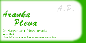 aranka pleva business card